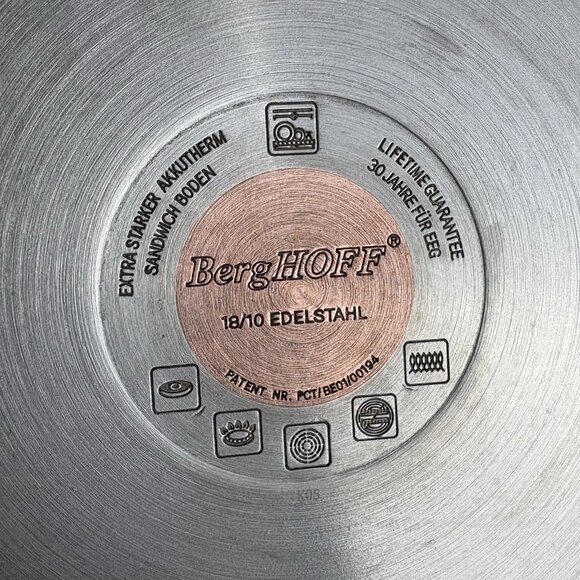 BERGHOFF Stainless Steel Copper Clad Base 10.5"x3" SKILLET Double Handle No Lid - Picture 1 of 8